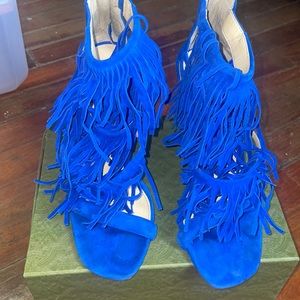Royal blue fringe